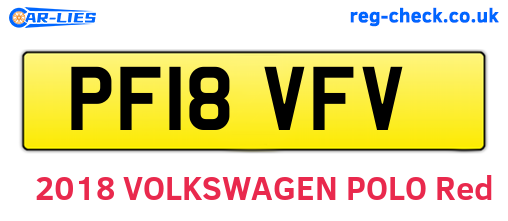 PF18VFV are the vehicle registration plates.