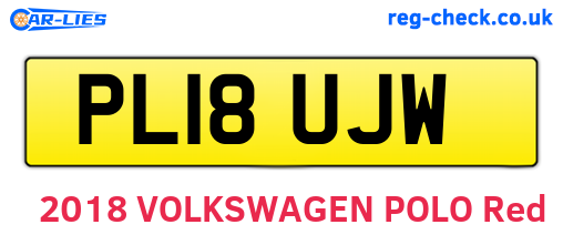 PL18UJW are the vehicle registration plates.
