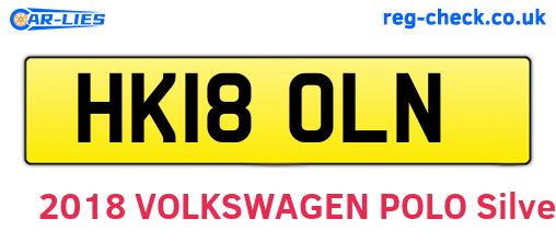 HK18OLN are the vehicle registration plates.