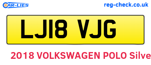 LJ18VJG are the vehicle registration plates.