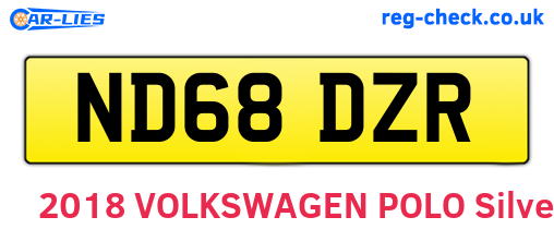ND68DZR are the vehicle registration plates.