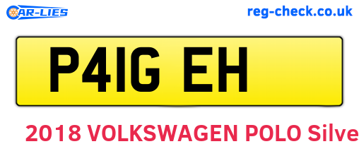 P41GEH are the vehicle registration plates.
