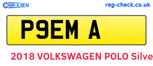 P9EMA are the vehicle registration plates.