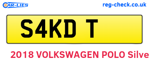 S4KDT are the vehicle registration plates.