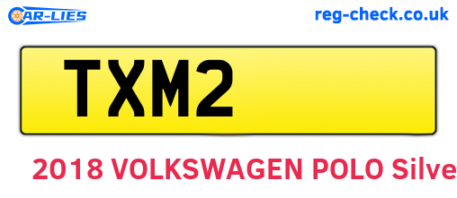 TXM2 are the vehicle registration plates.