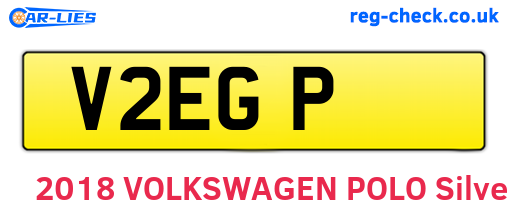 V2EGP are the vehicle registration plates.