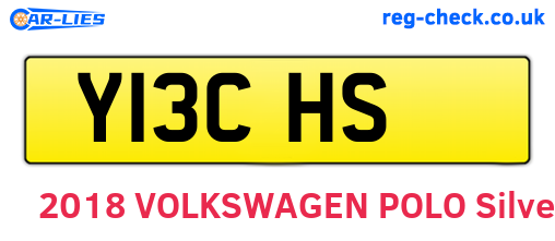 Y13CHS are the vehicle registration plates.