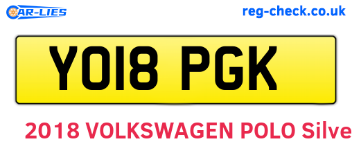 YO18PGK are the vehicle registration plates.