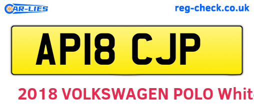 AP18CJP are the vehicle registration plates.