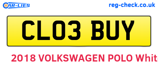 CL03BUY are the vehicle registration plates.