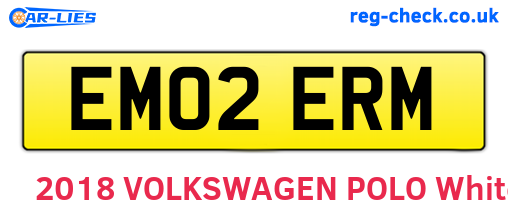 EM02ERM are the vehicle registration plates.