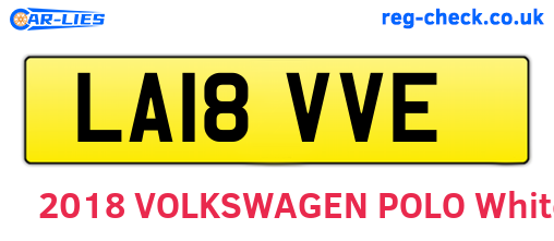 LA18VVE are the vehicle registration plates.