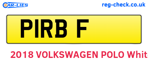 P1RBF are the vehicle registration plates.