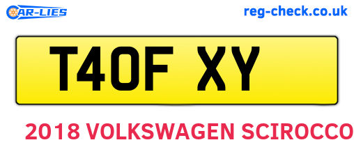 T40FXY are the vehicle registration plates.