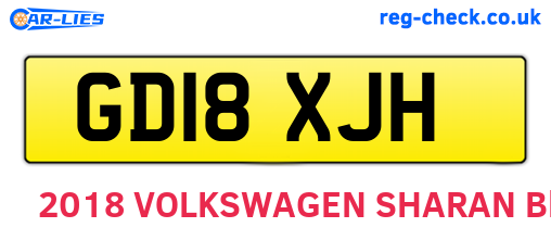 GD18XJH are the vehicle registration plates.