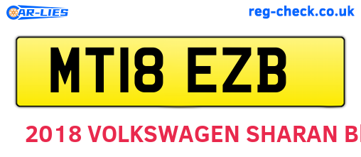 MT18EZB are the vehicle registration plates.