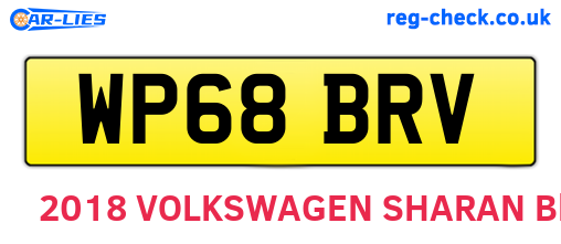 WP68BRV are the vehicle registration plates.
