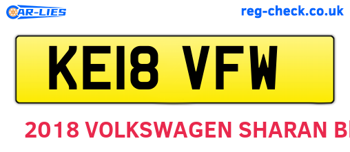 KE18VFW are the vehicle registration plates.