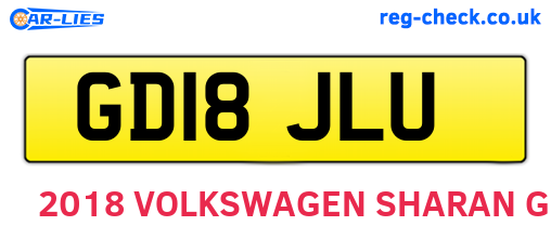 GD18JLU are the vehicle registration plates.