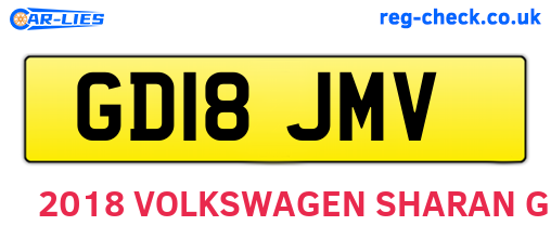 GD18JMV are the vehicle registration plates.