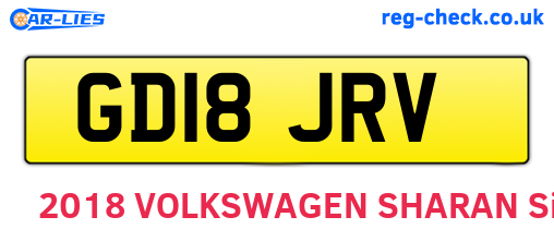 GD18JRV are the vehicle registration plates.