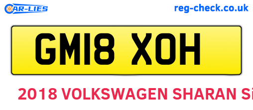 GM18XOH are the vehicle registration plates.