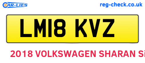 LM18KVZ are the vehicle registration plates.