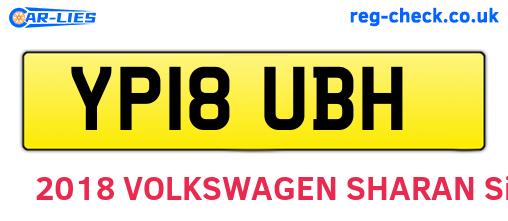 YP18UBH are the vehicle registration plates.