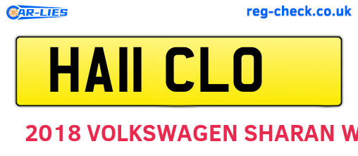 HA11CLO are the vehicle registration plates.