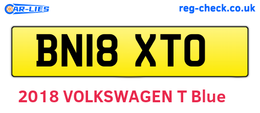 BN18XTO are the vehicle registration plates.