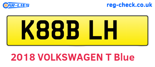 K88BLH are the vehicle registration plates.