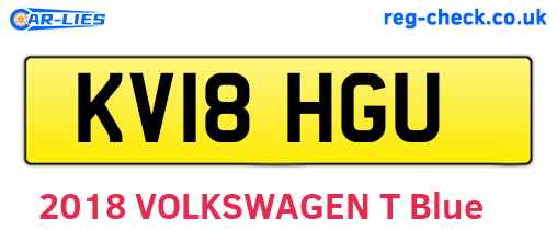 KV18HGU are the vehicle registration plates.