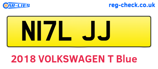 N17LJJ are the vehicle registration plates.