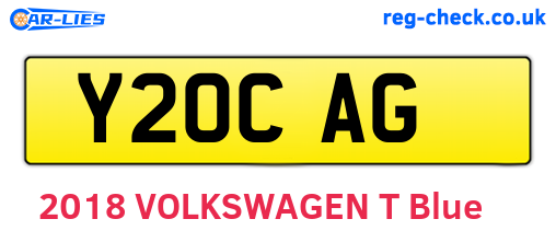 Y20CAG are the vehicle registration plates.