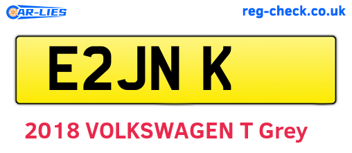 E2JNK are the vehicle registration plates.