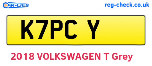 K7PCY are the vehicle registration plates.
