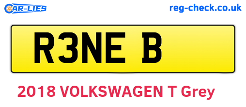 R3NEB are the vehicle registration plates.