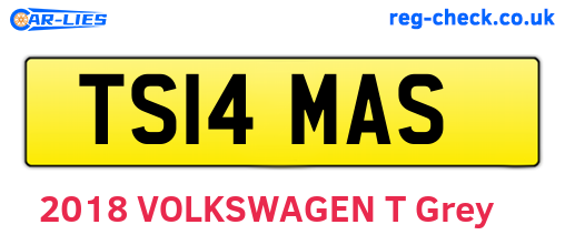 TS14MAS are the vehicle registration plates.