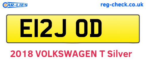 E12JOD are the vehicle registration plates.