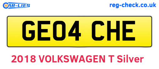 GE04CHE are the vehicle registration plates.