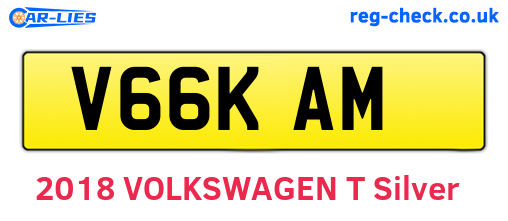 V66KAM are the vehicle registration plates.