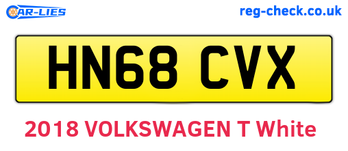 HN68CVX are the vehicle registration plates.