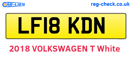 LF18KDN are the vehicle registration plates.
