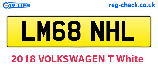 LM68NHL are the vehicle registration plates.