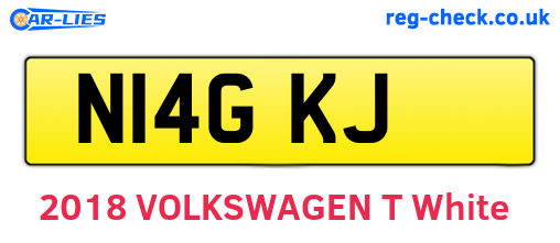N14GKJ are the vehicle registration plates.
