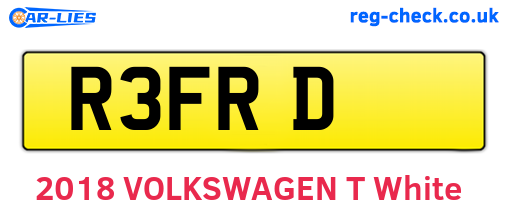 R3FRD are the vehicle registration plates.