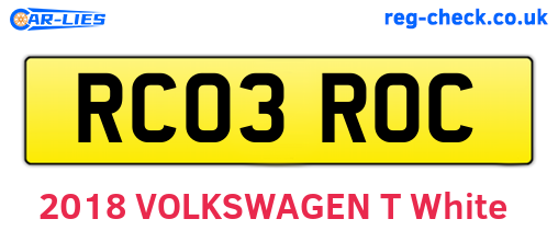 RC03ROC are the vehicle registration plates.