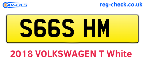 S66SHM are the vehicle registration plates.