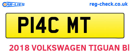 P14CMT are the vehicle registration plates.