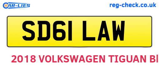 SD61LAW are the vehicle registration plates.